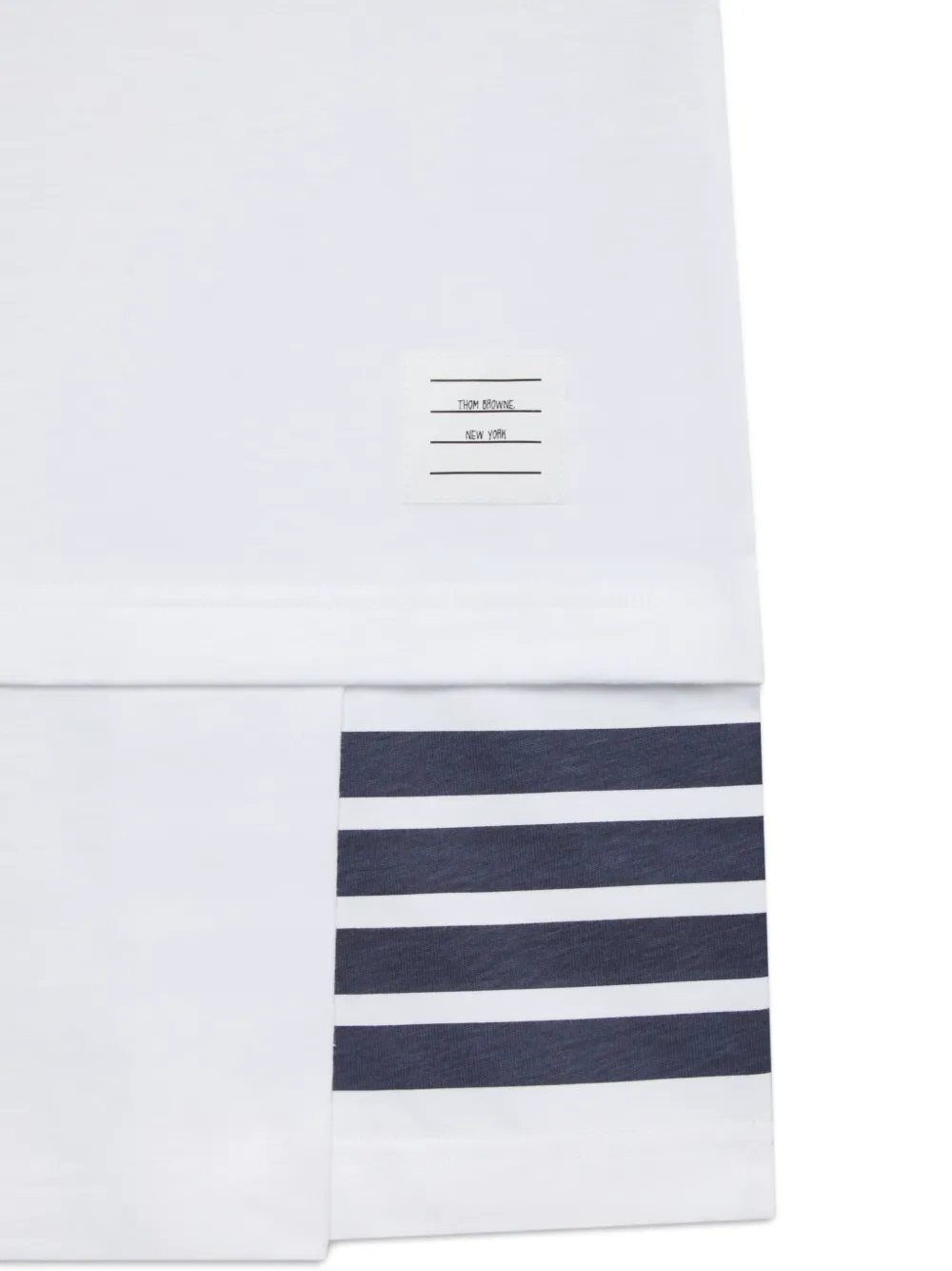 Thom Browne Kids 4-Bar gestreepte jurk met vlak Wit