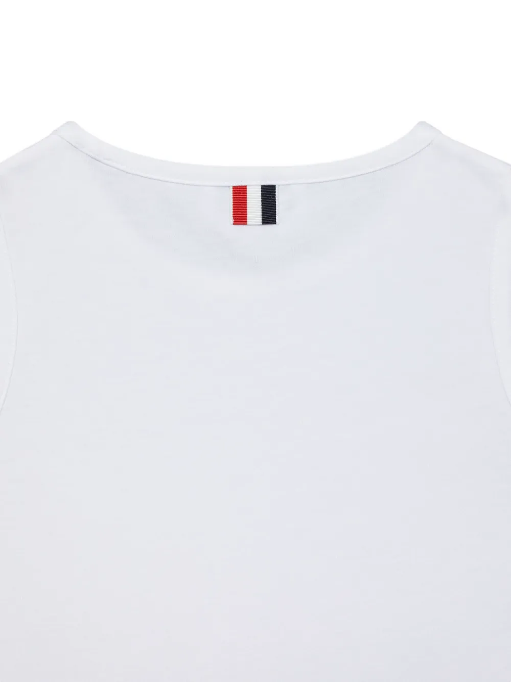 Thom Browne Kids 4-Bar gestreepte jurk met vlak Wit