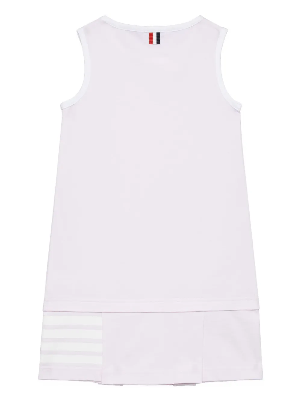 Thom Browne Kids 4-Bar gestreepte jurk Wit