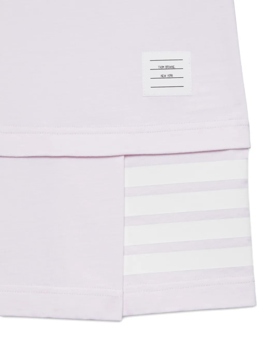Thom Browne Kids 4-Bar gestreepte jurk Wit