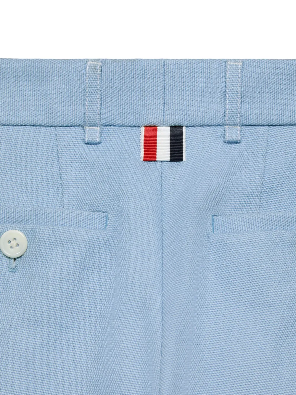 Thom Browne Kids Canvas shorts met ceintuur Blauw