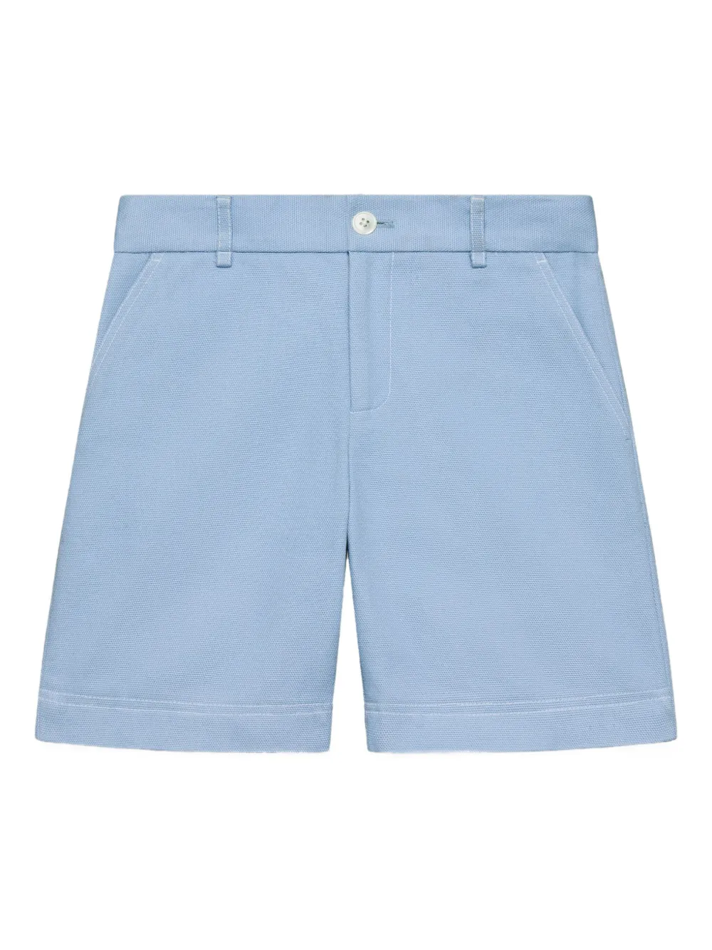 Thom Browne Kids Canvas shorts met ceintuur Blauw