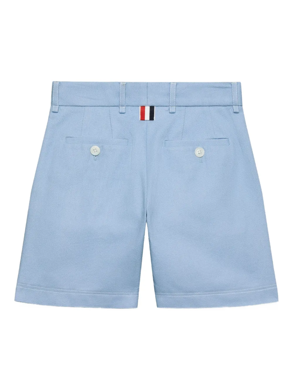 Thom Browne Kids Canvas shorts met ceintuur Blauw