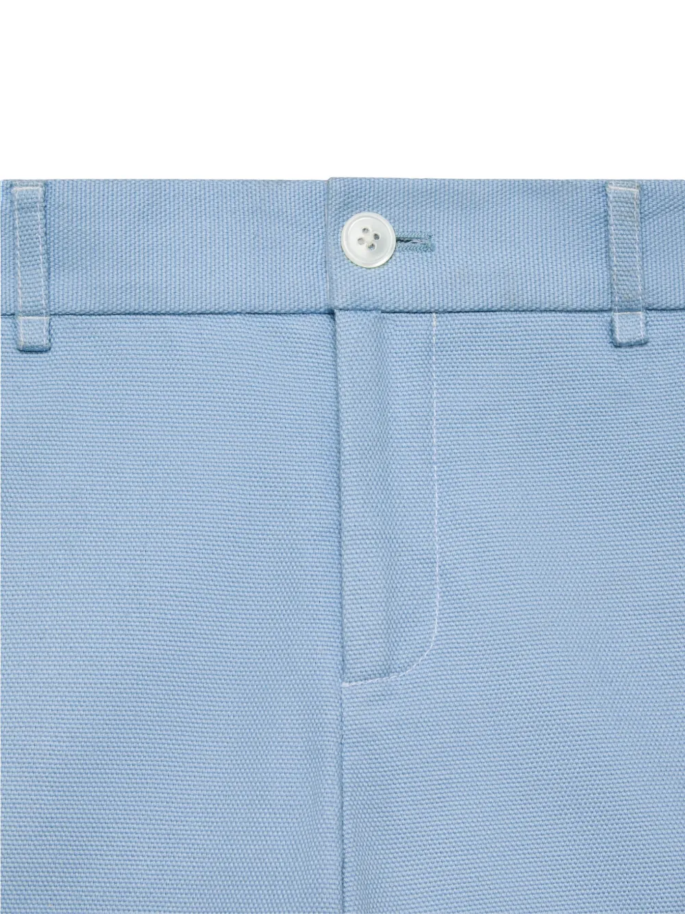 Thom Browne Kids Canvas shorts met ceintuur Blauw