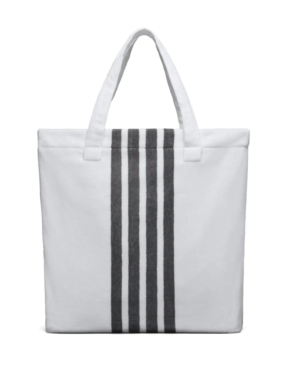 Thom Browne Fluwelen shopper met 4 strepen Wit