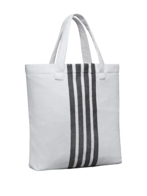Thom Browne velour 4-bar tote bag