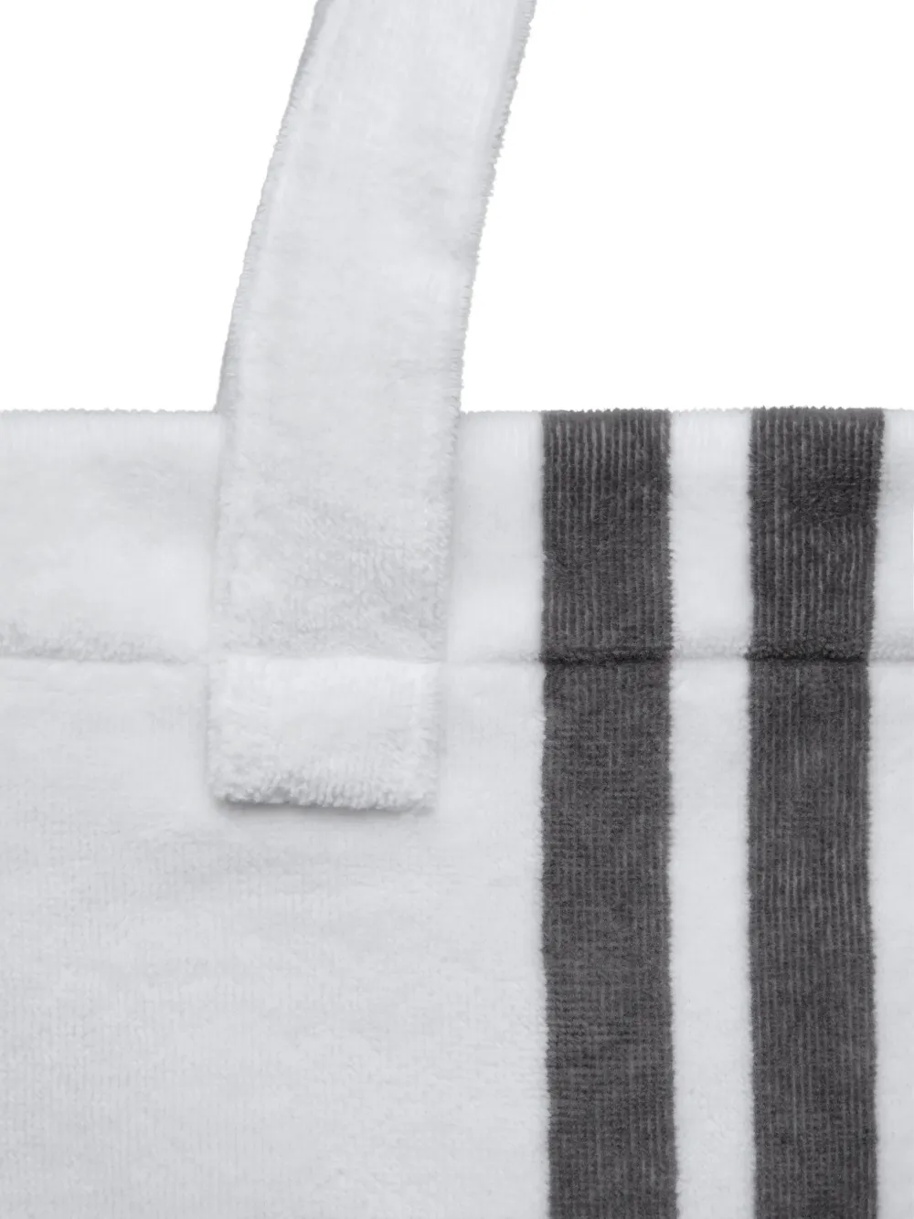 Thom Browne Fluwelen shopper met 4 strepen Wit