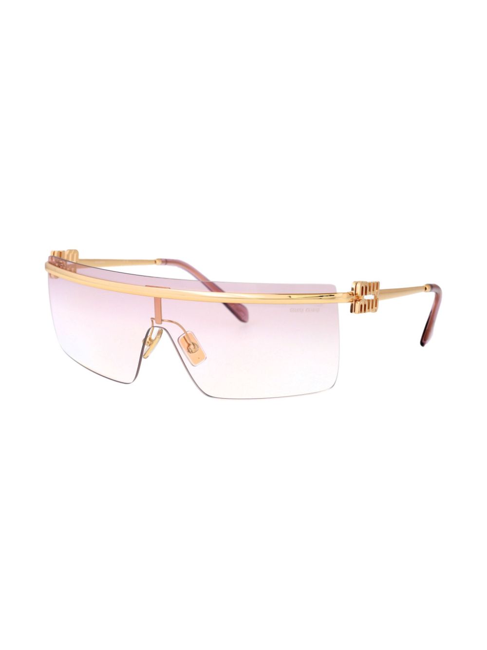 Miu Eyewear shield sunglasses Goud