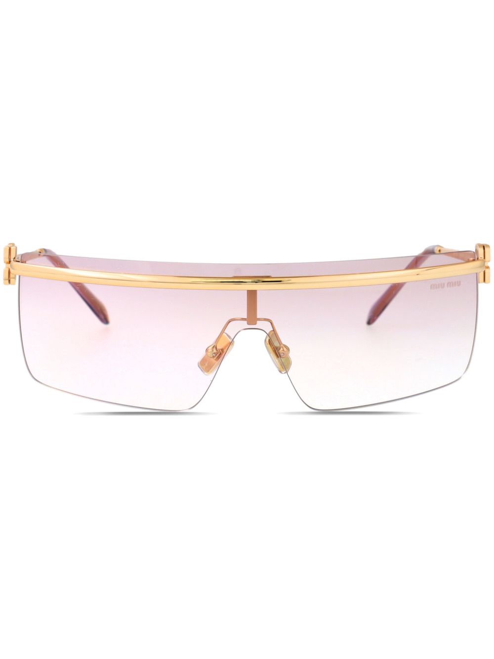 Miu Eyewear shield sunglasses Goud