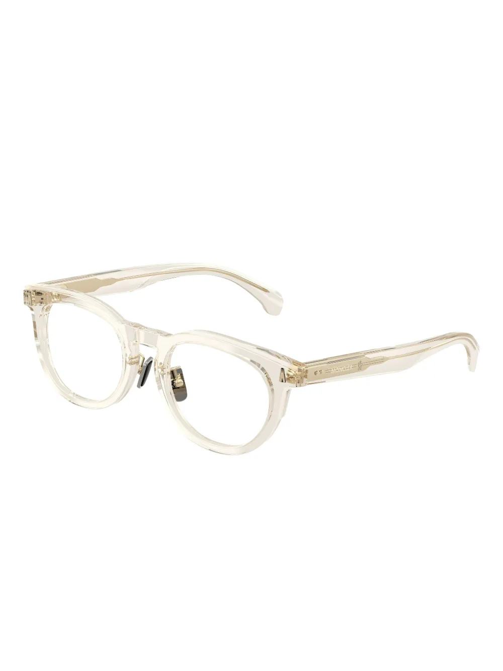 Moncler Eyewear Bril met rond montuur Beige