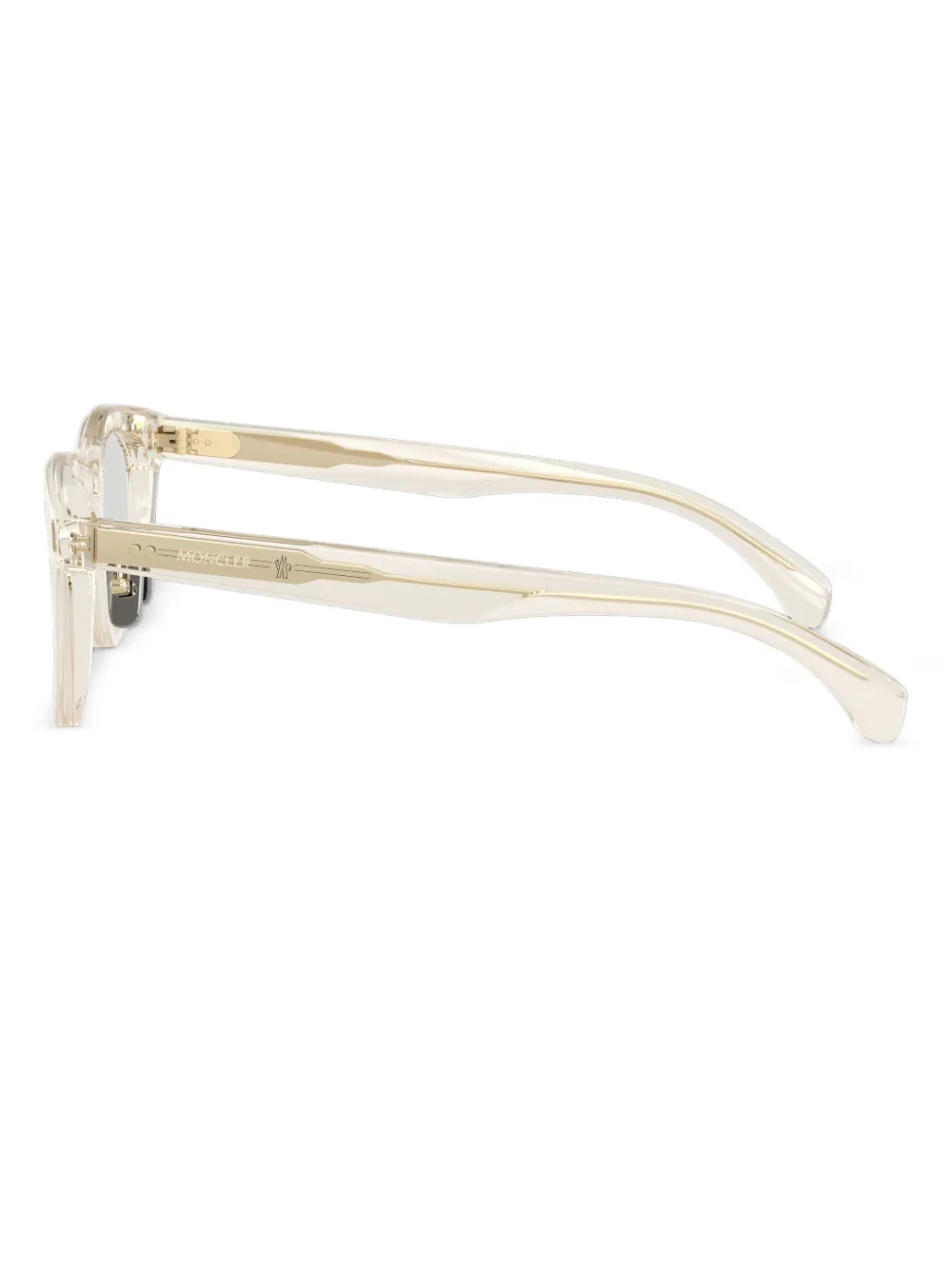Moncler Eyewear Bril met rond montuur Beige
