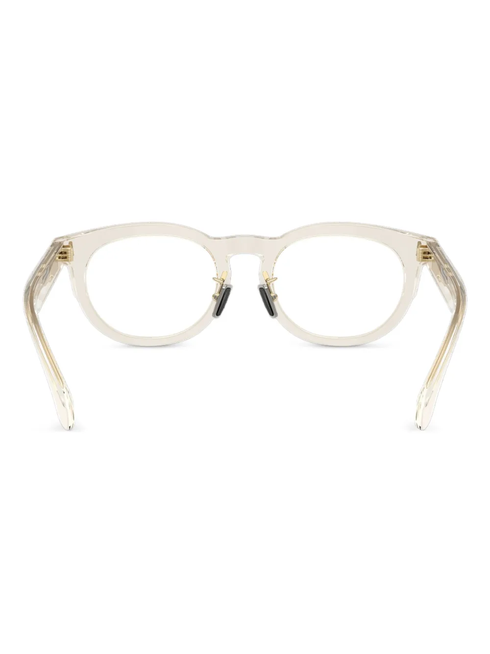 Moncler Eyewear Bril met rond montuur Beige