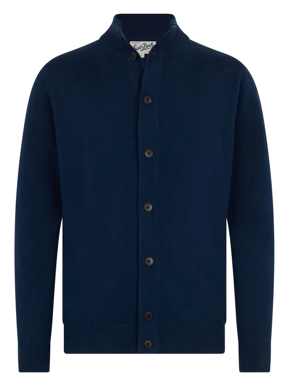 MC2 Saint Barth high-neck button cardigan | Blue | Image 1