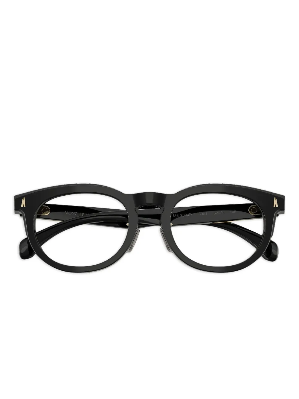 Moncler Eyewear gold-detail round frames Zwart