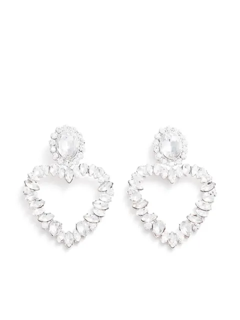 Self-Portrait crystal drop earrings