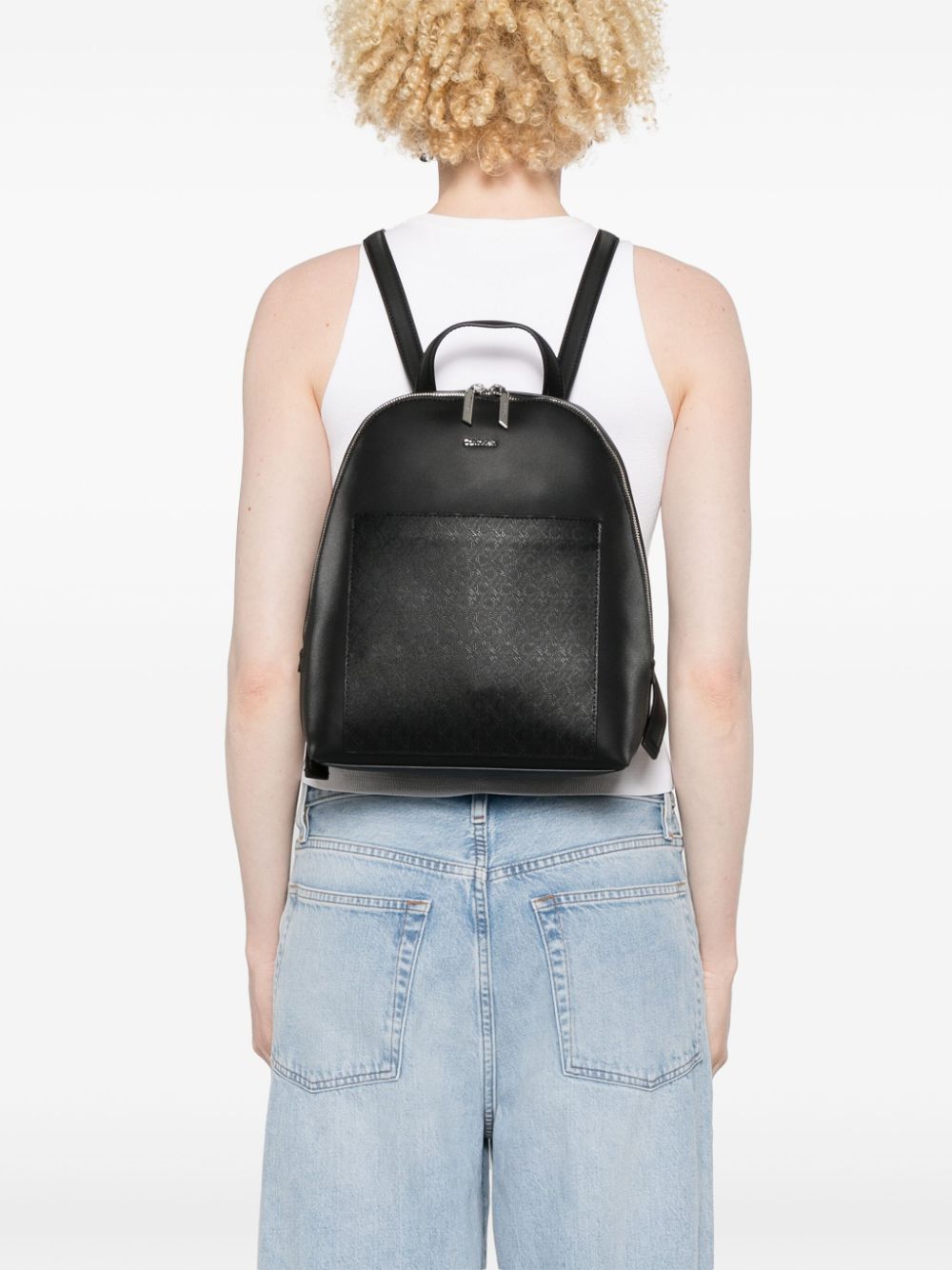 Calvin Klein logo-lettering backpack - Black