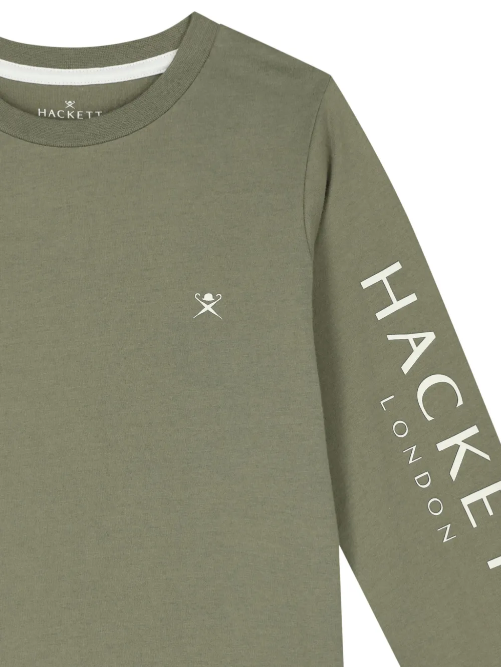 Hackett Kids T-shirt met logoprint Groen