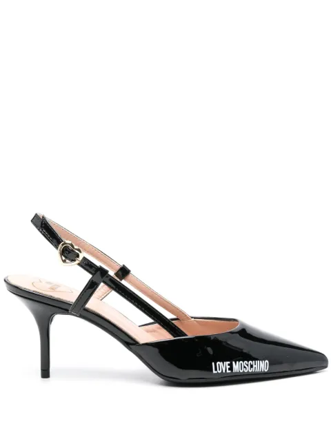 Love Moschino 80mm logo-print pumps