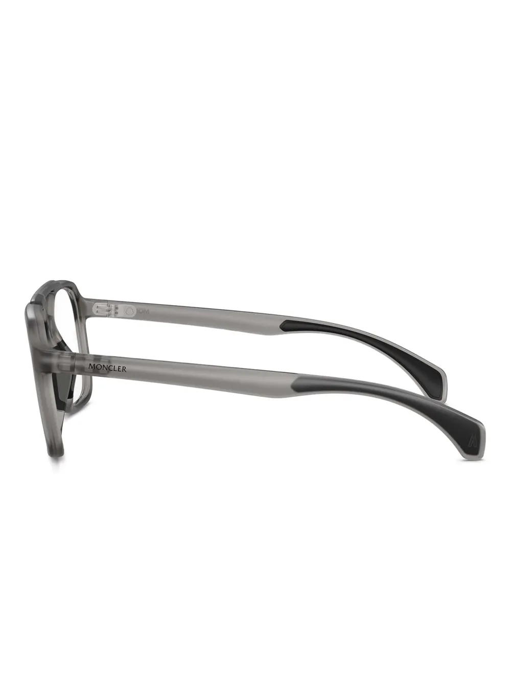 Moncler Eyewear Bril met vierkant montuur en dubbele neusbrug Grijs