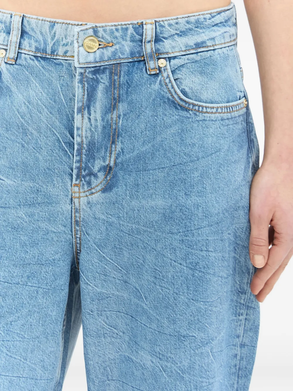 GANNI Jeans met wijde pijpen - Blauw