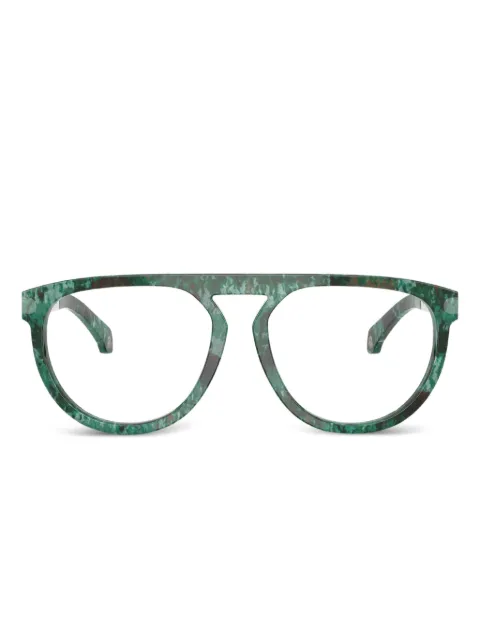 Moncler Eyewear armazón redonda de acetato 