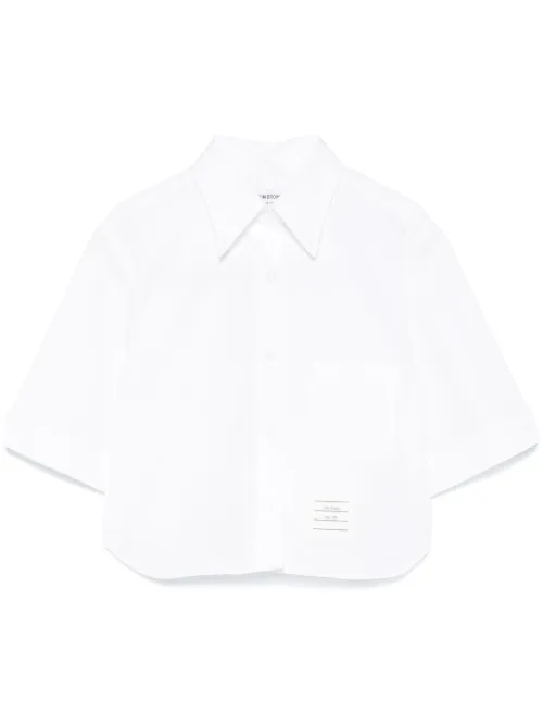 Chemise crop à col boutonné - Thom Browne - Modalova