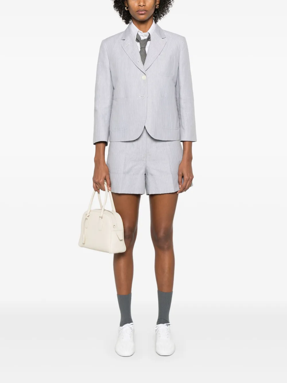 Thom Browne blazer corto con cinturón | Blazers | Image 2