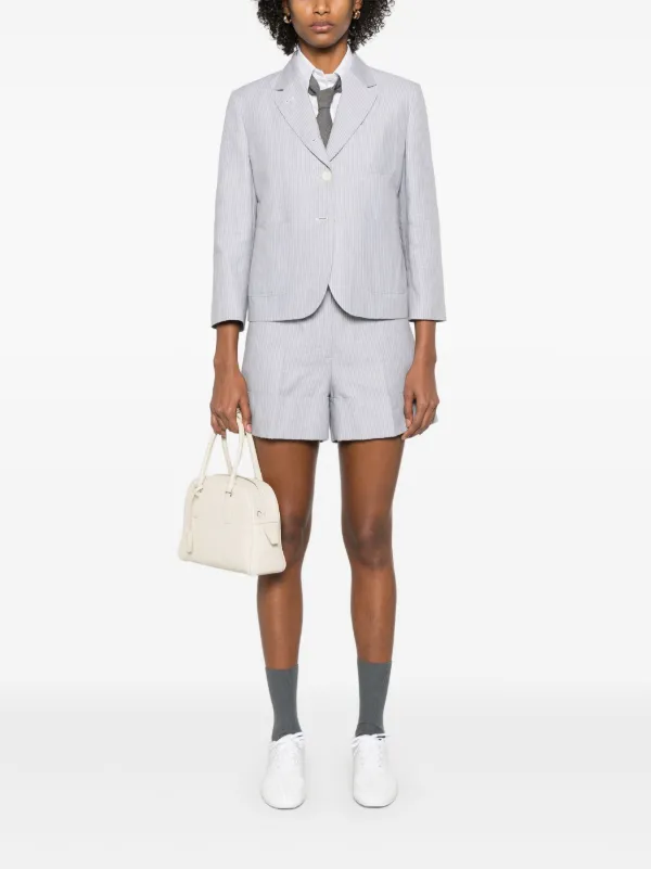 Thom Browne ストライプ クロップドジャケット | グレー | FARFETCH JP