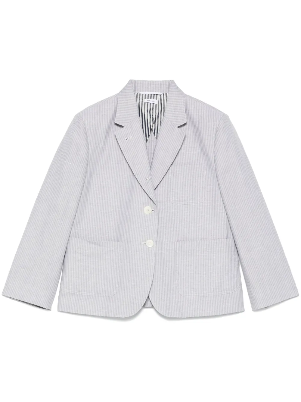 Thom Browne blazer corto con cinturón | gris | Image 1