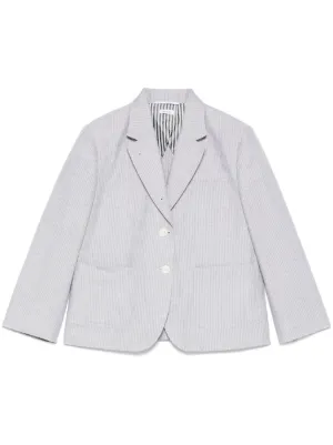 THOM BROWNE フォーバー ストライプ クロップド ジャケット Thom Browne ウィメンズ クロップドジャケット通販 - FARFETCH