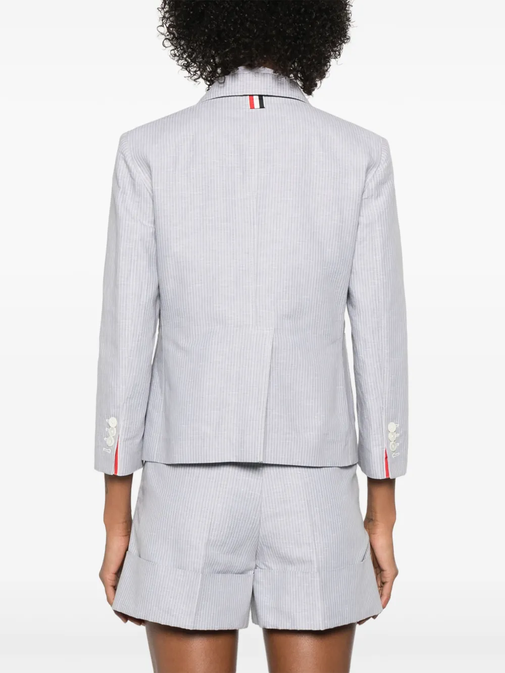 Thom Browne Gestreepte blazer Grijs