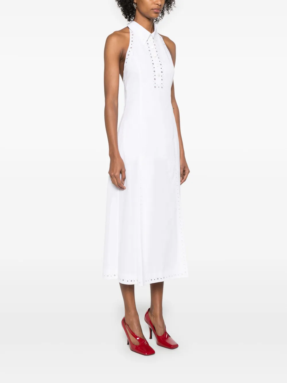 Thom Browne Broderie-anglaise Midi Dress