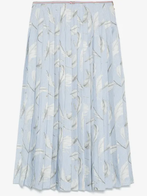 Thom Browne Zijden rok met verenprint