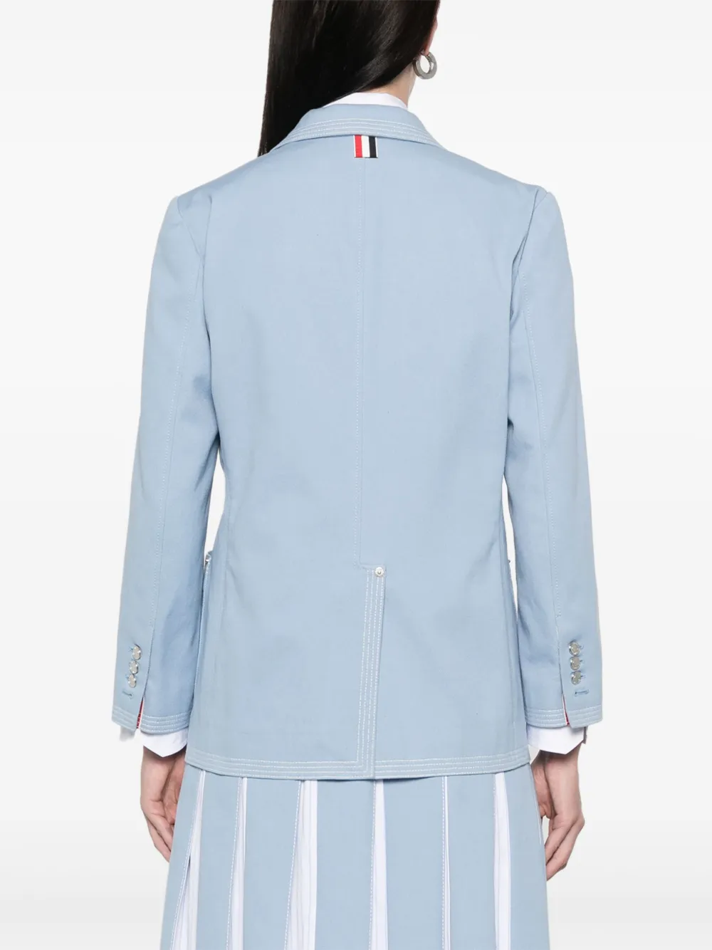 Thom Browne Twill blazer Blauw