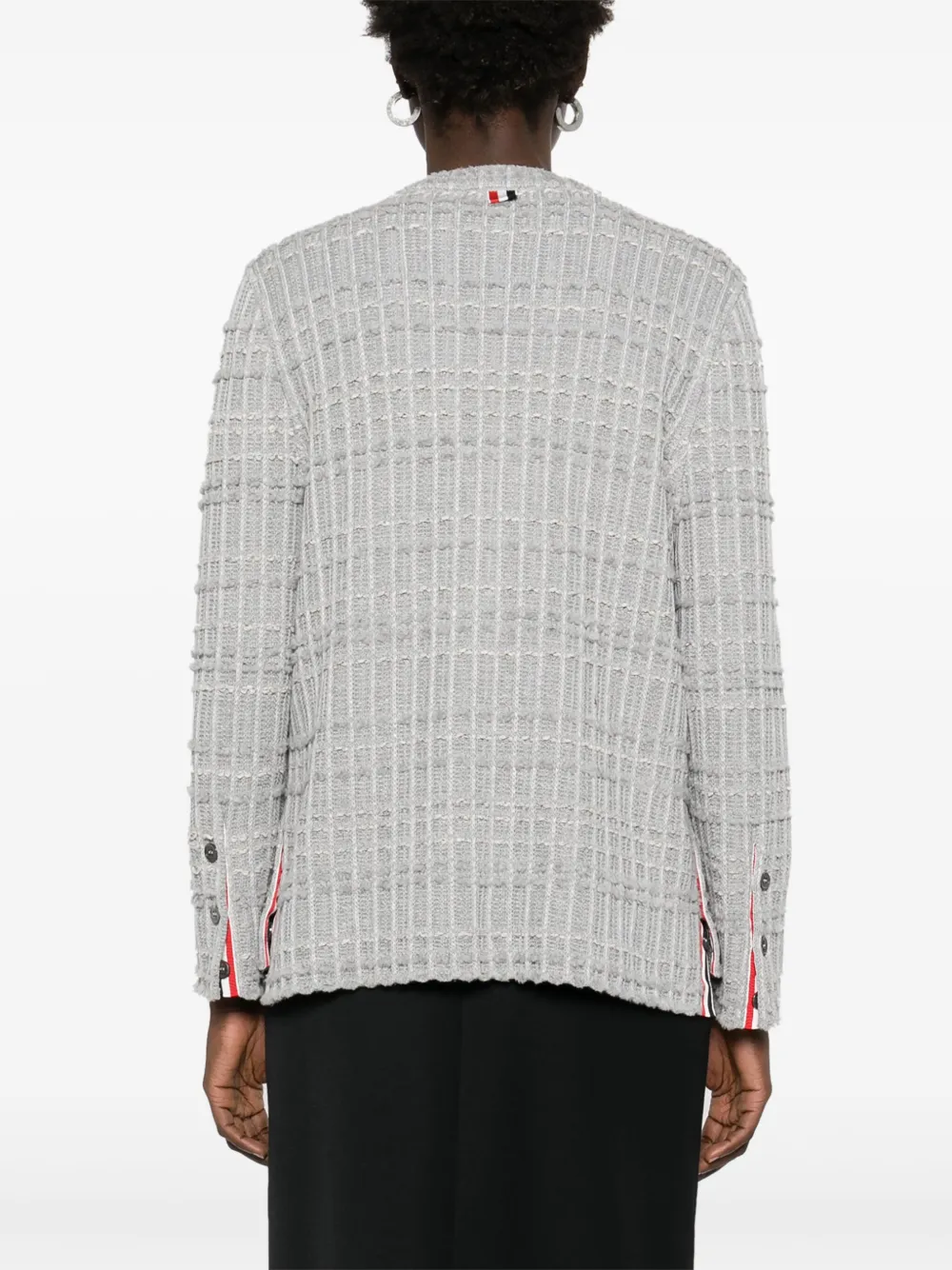 Thom Browne Tweed vest met jacquard Grijs