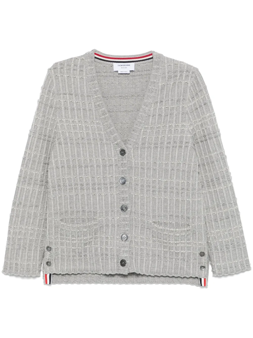 Thom Browne Tweed vest met jacquard Grijs