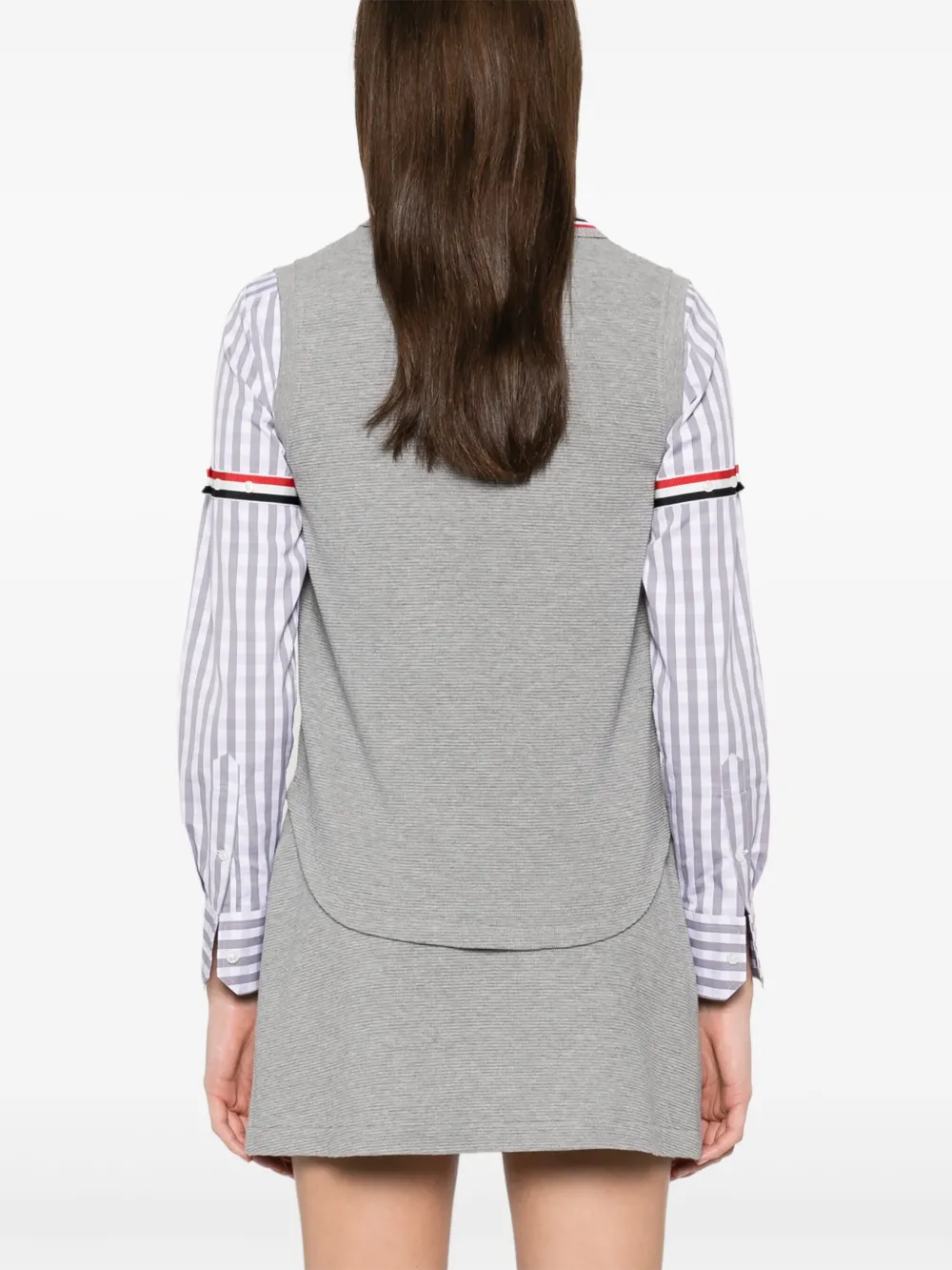 Thom Browne Katoenen blouse met wafelpatroon Grijs