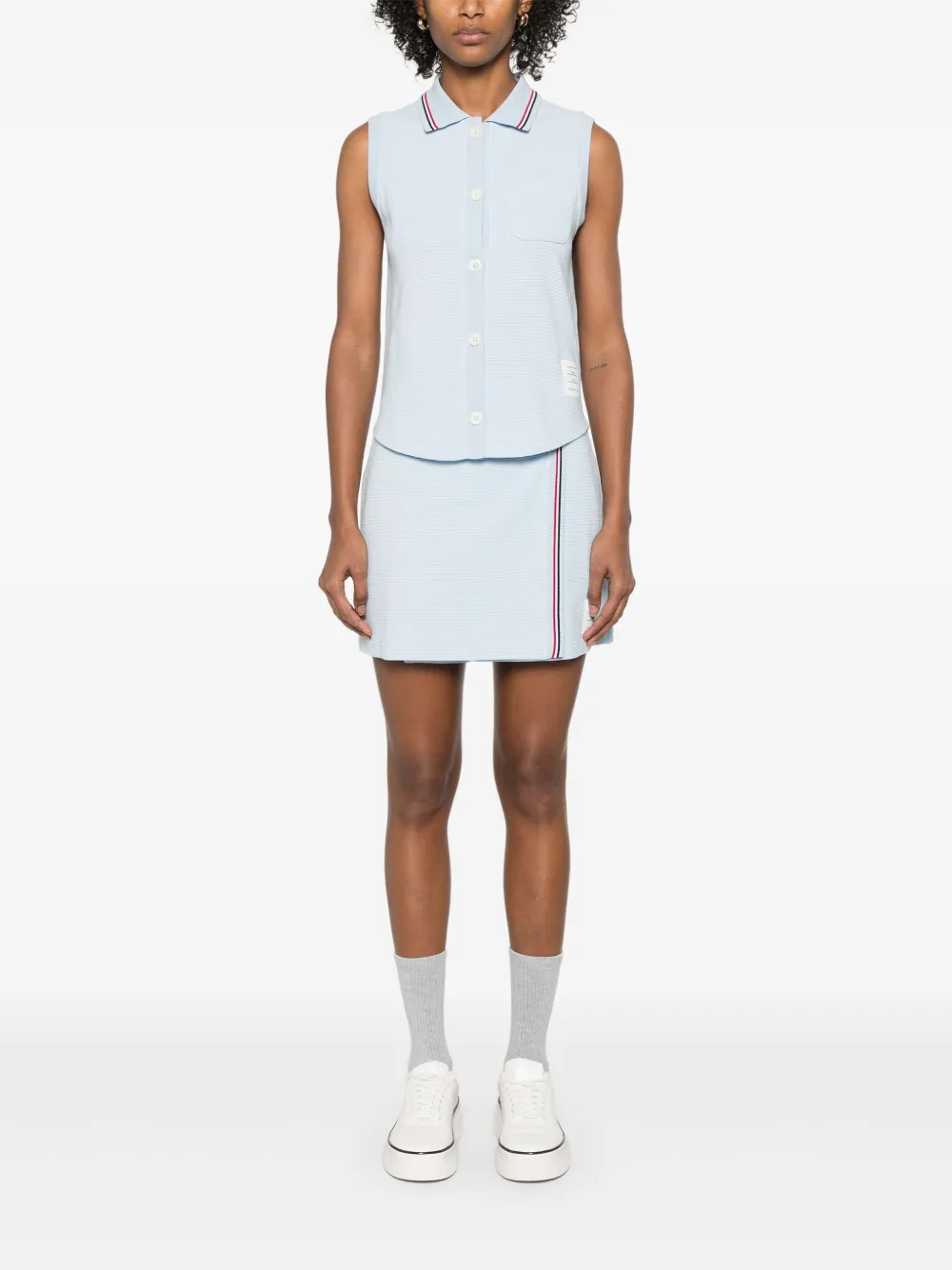 Thom Browne Katoenen mini-rok - Blauw