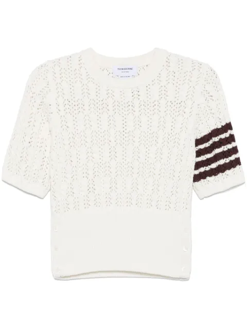 Thom Browne 4-Bar pointelle T-shirt
