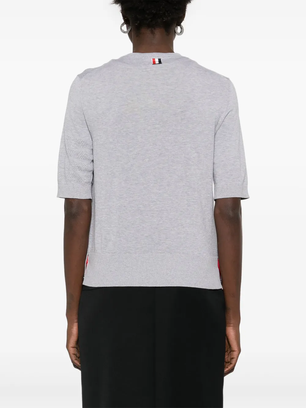 Shop Thom Browne 4-bar Pointelle T-skirt