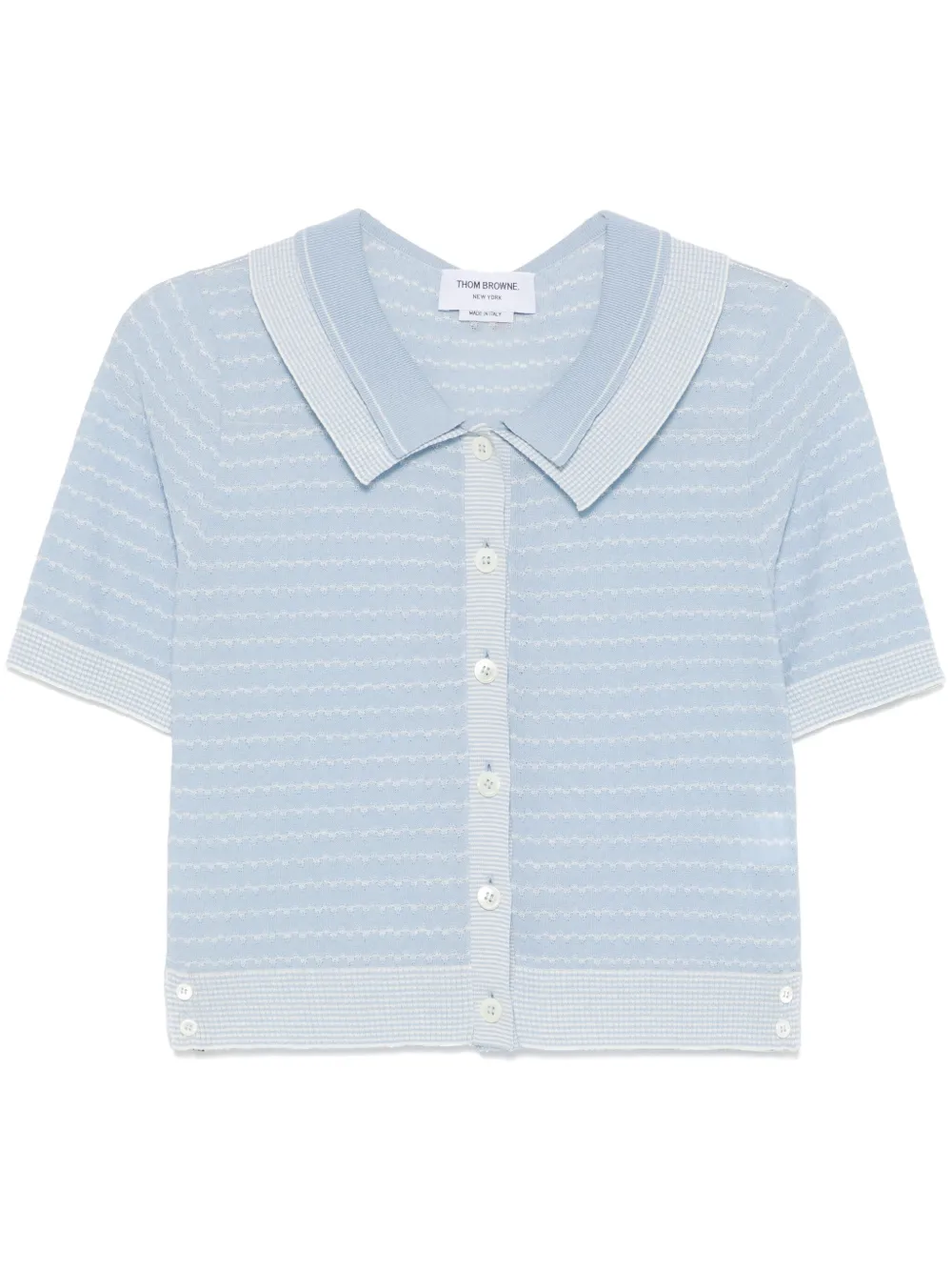 Thom Browne Gestreept gesmockt vest Blauw