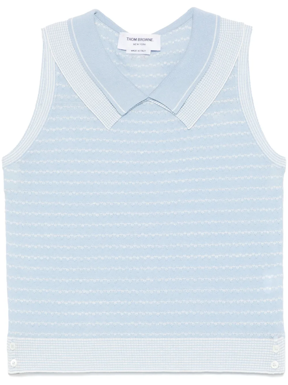 Thom Browne Striped Double-collar Vest