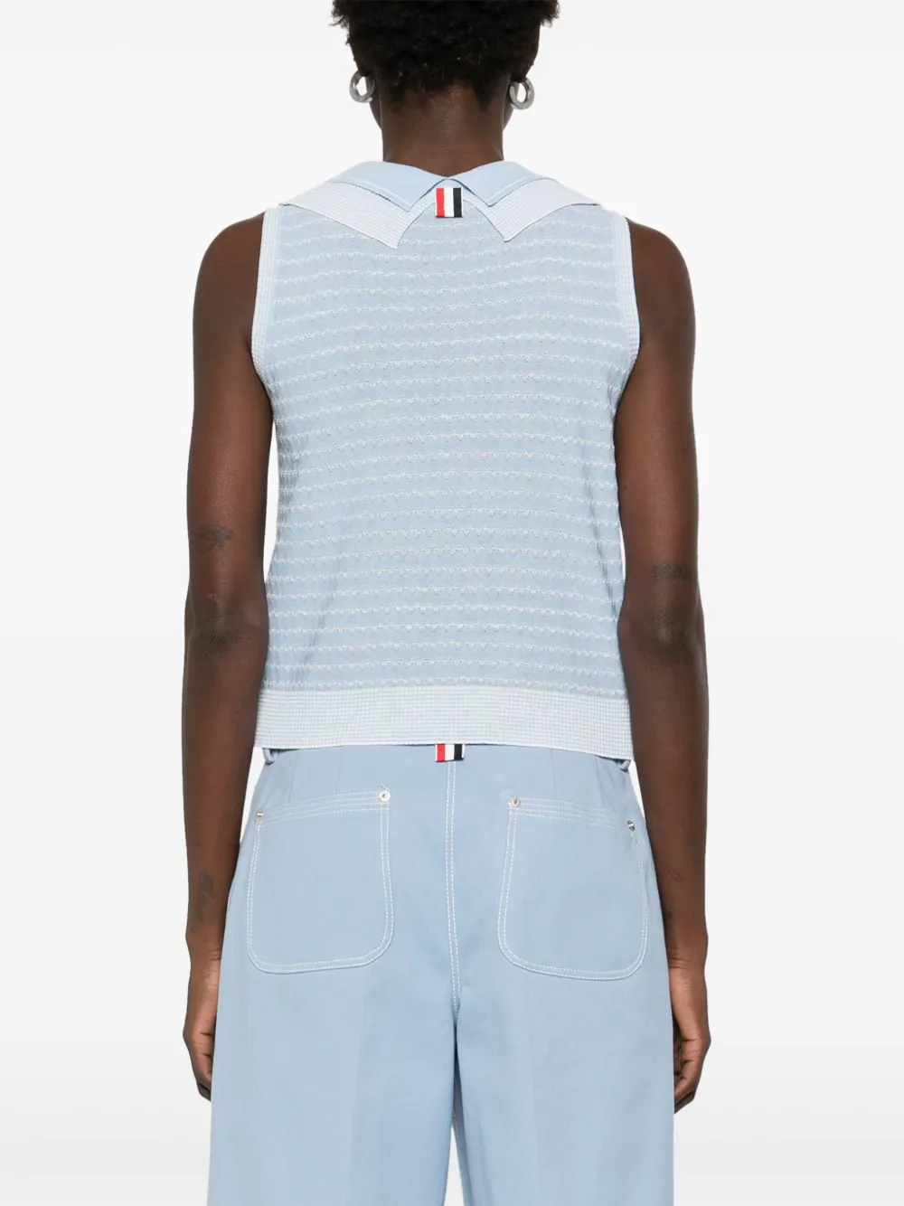 Thom Browne Striped Double-collar Vest
