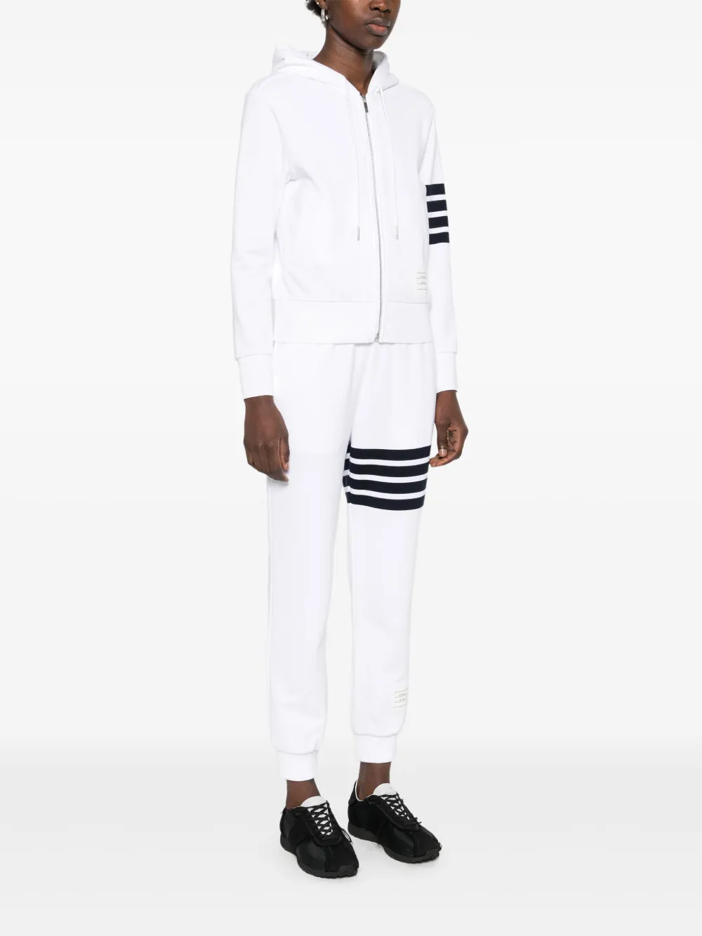 Thom Browne Hoodie met rits Wit