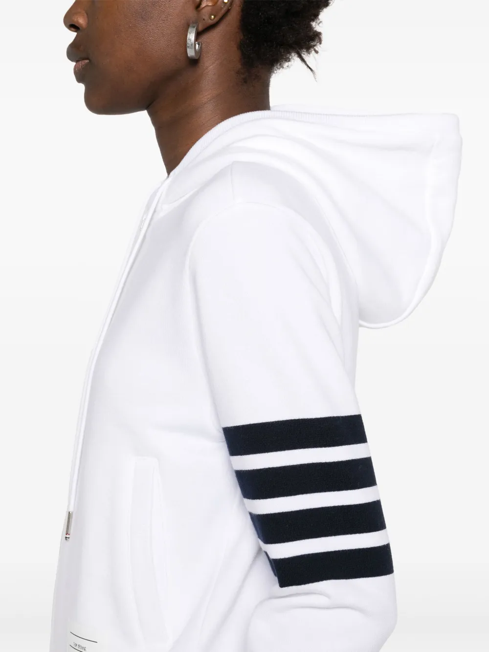 Thom Browne Hoodie met rits Wit