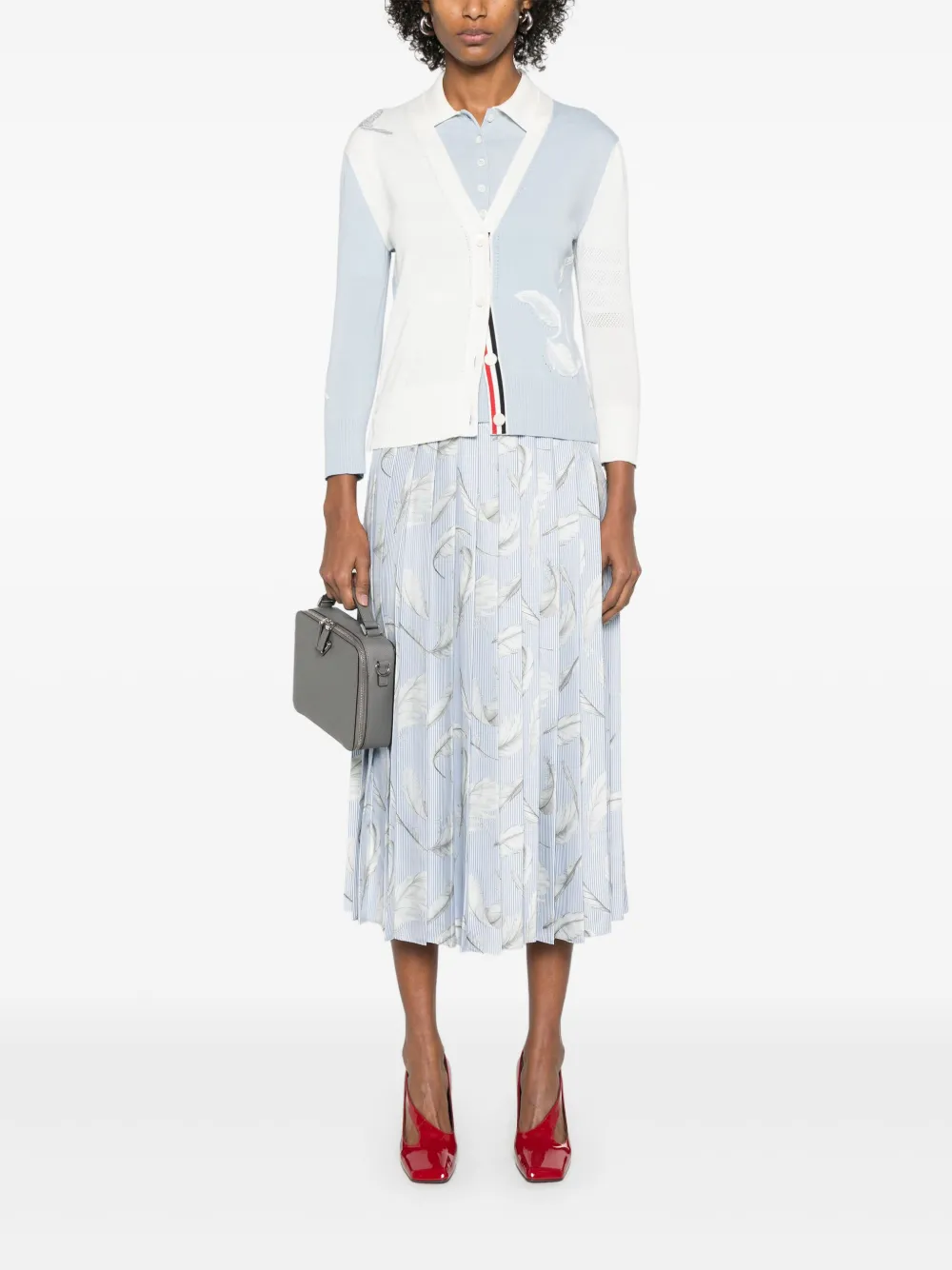 Thom Browne feather-intarsia cotton cardigan | Cardigans | Image 2