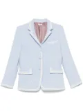 Thom Browne solid tweed blazer - Blue
