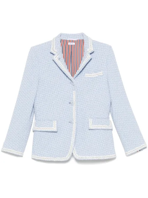 Thom Browne solid tweed blazer