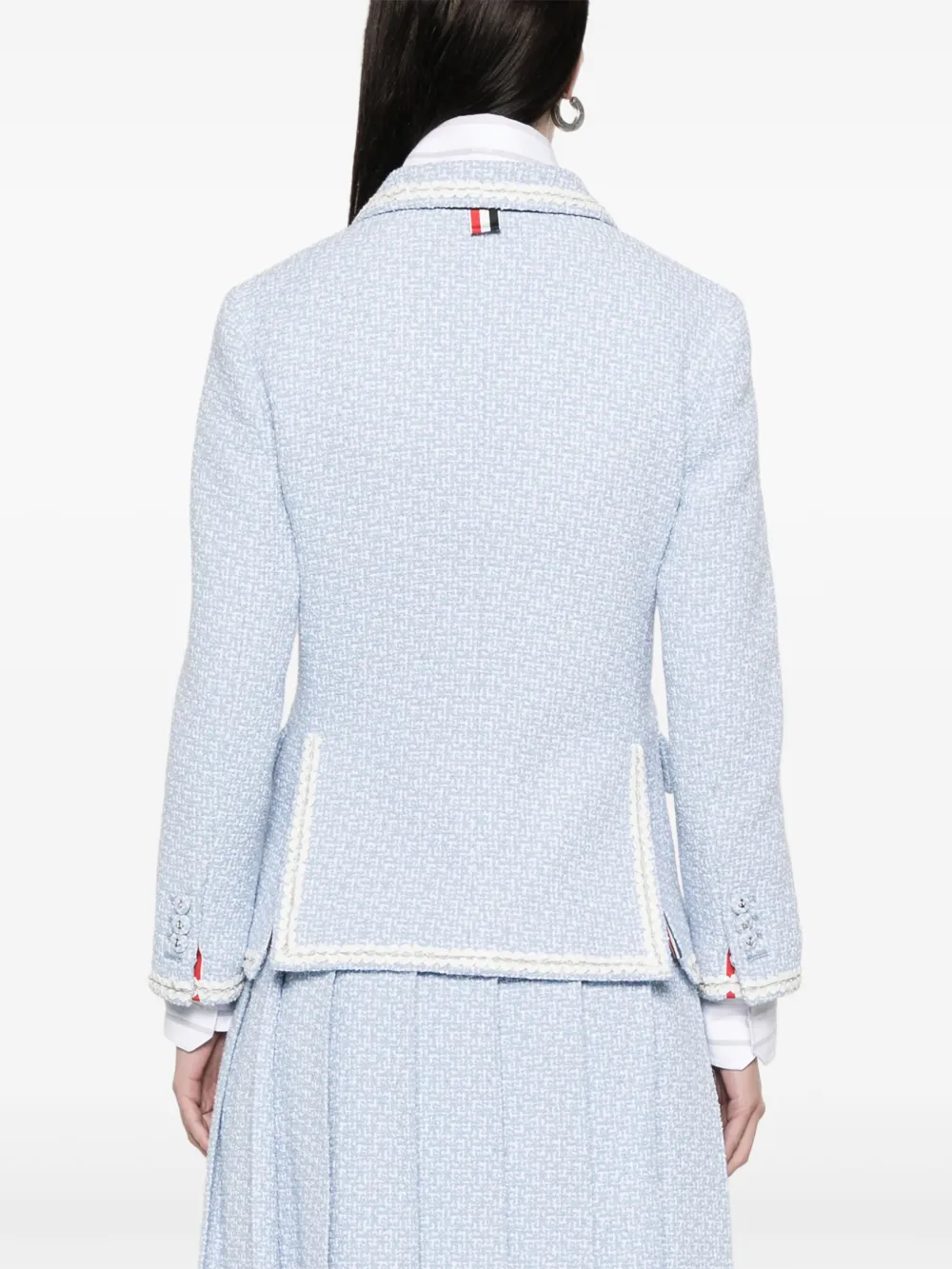 Thom Browne Effen tweed blazer Blauw