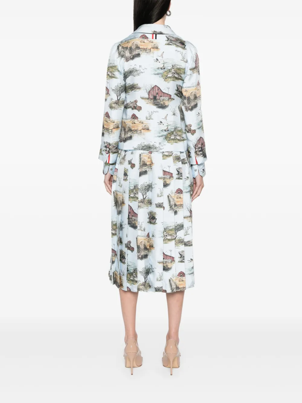 Thom Browne Blazer met print Blauw
